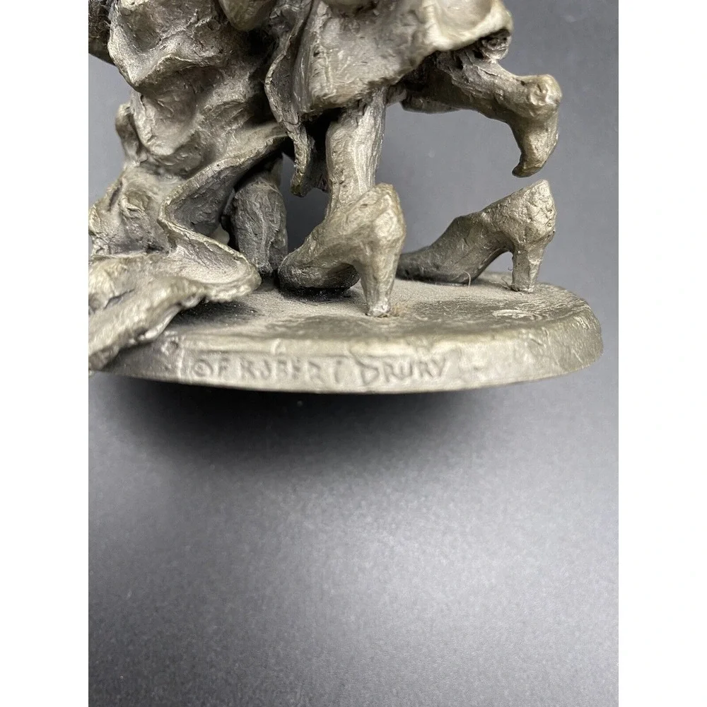 Vintage 1973 International Pewter F. Robert Drury Children‎ Playing Dress Up